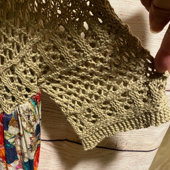 Boho knit top with fringe NWOT - Picture 7 of 12